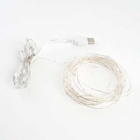 Светодиодная гирлянда CL576 Роса, статичная, 10м USB мультиколор