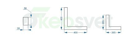 Светильник магнитный трековый AL-MAG LF Angle 400
