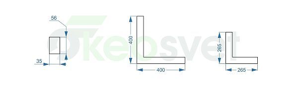 Светильник магнитный трековый AL-MAG LF Angle 265