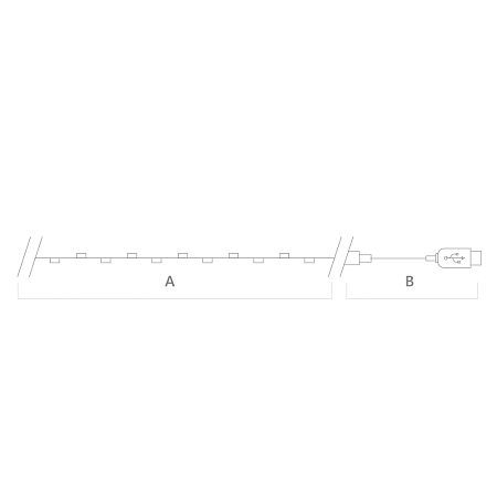 Светодиодная гирлянда CL575 Роса, статичная, 5м USB 2700K / 5000К